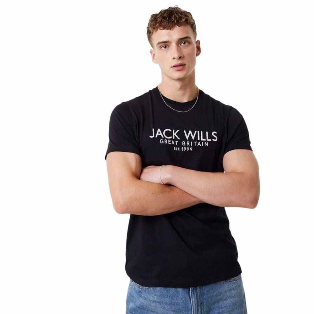 Jack Wills Mens Carnaby Logo T-Shirt / Black